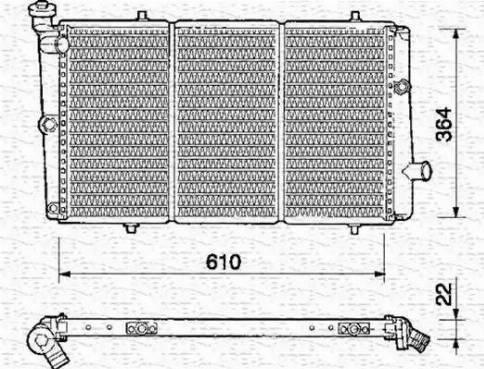 Magneti Marelli 350213336000 - Radiateur, refroidissement du moteur cwaw.fr