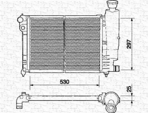 Magneti Marelli 350213329000 - Radiateur, refroidissement du moteur cwaw.fr