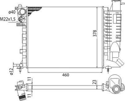 Magneti Marelli 350213373003 - Radiateur, refroidissement du moteur cwaw.fr