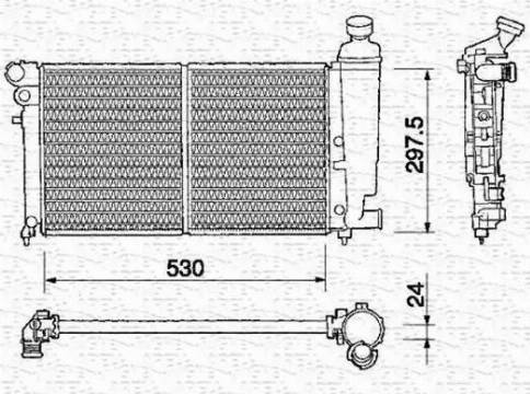 Magneti Marelli 350213372000 - Radiateur, refroidissement du moteur cwaw.fr