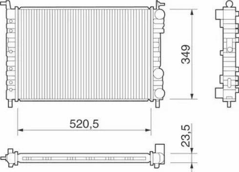 Magneti Marelli 350213259000 - Radiateur, refroidissement du moteur cwaw.fr