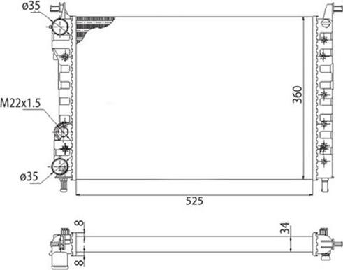 Magneti Marelli 350213259003 - Radiateur, refroidissement du moteur cwaw.fr