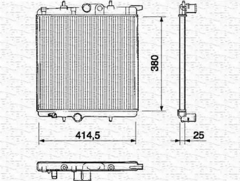 Magneti Marelli 350213250000 - Radiateur, refroidissement du moteur cwaw.fr