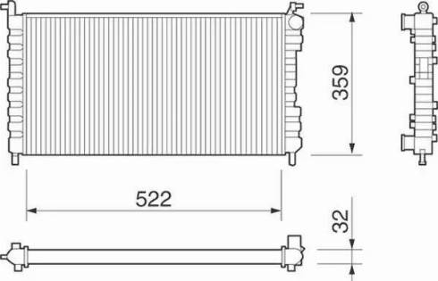 Magneti Marelli 350213258000 - Radiateur, refroidissement du moteur cwaw.fr