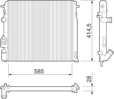 Magneti Marelli 350213264000 - Radiateur, refroidissement du moteur cwaw.fr