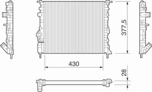 Magneti Marelli 350213261000 - Radiateur, refroidissement du moteur cwaw.fr