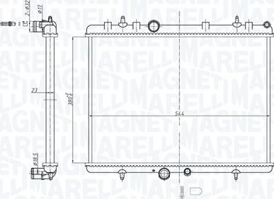 Magneti Marelli 350213209600 - Radiateur, refroidissement du moteur cwaw.fr