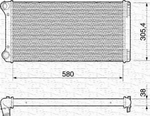 Magneti Marelli 350213200000 - Radiateur, refroidissement du moteur cwaw.fr