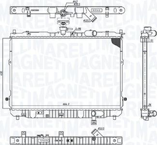 Magneti Marelli 350213201400 - Radiateur, refroidissement du moteur cwaw.fr