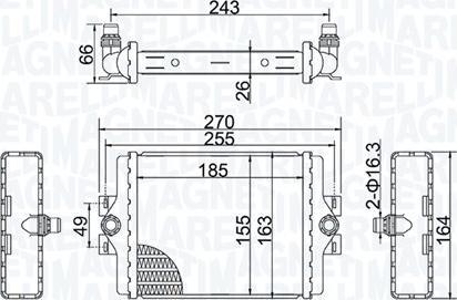 Magneti Marelli 350213202500 - Radiateur, refroidissement du moteur cwaw.fr