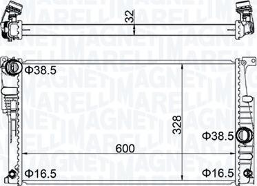 Magneti Marelli 350213202300 - Radiateur, refroidissement du moteur cwaw.fr