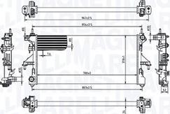 Magneti Marelli 350213215000 - Radiateur, refroidissement du moteur cwaw.fr