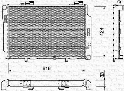 Magneti Marelli 350213741000 - Radiateur, refroidissement du moteur cwaw.fr