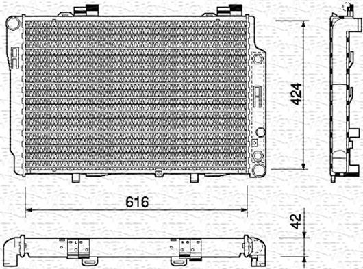 Magneti Marelli 350213743000 - Radiateur, refroidissement du moteur cwaw.fr