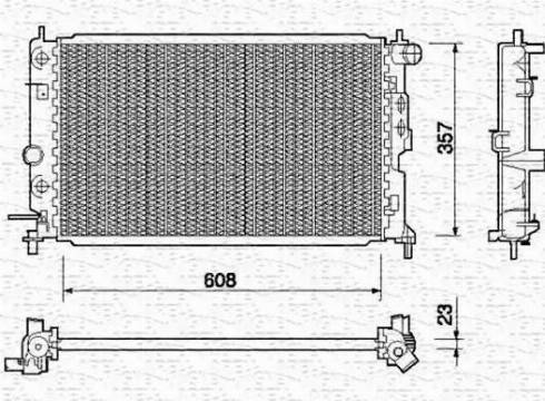 Magneti Marelli 350213755000 - Radiateur, refroidissement du moteur cwaw.fr