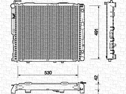 Magneti Marelli 350213763000 - Radiateur, refroidissement du moteur cwaw.fr