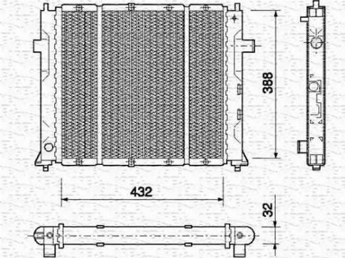 Magneti Marelli 350213762000 - Radiateur, refroidissement du moteur cwaw.fr