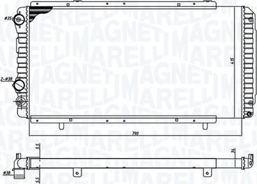 Magneti Marelli 350213707000 - Radiateur, refroidissement du moteur cwaw.fr