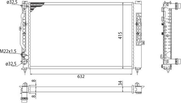 Magneti Marelli 350213712003 - Radiateur, refroidissement du moteur cwaw.fr