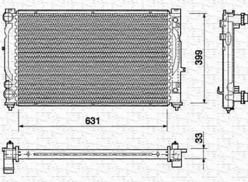 Magneti Marelli 350213739000 - Radiateur, refroidissement du moteur cwaw.fr