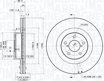 Magneti Marelli 360406099201 - Disque de frein cwaw.fr