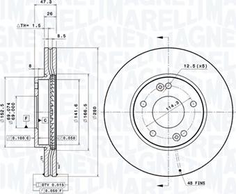 Magneti Marelli 360406096501 - Disque de frein cwaw.fr