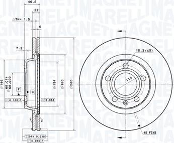 Magneti Marelli 360406049901 - Disque de frein cwaw.fr