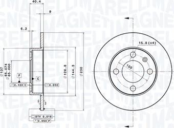 Magneti Marelli 360406049801 - Disque de frein cwaw.fr