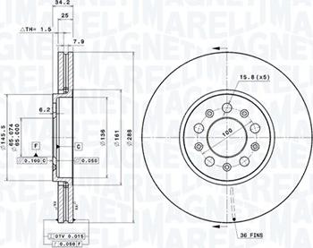 Magneti Marelli 360406049301 - Disque de frein cwaw.fr