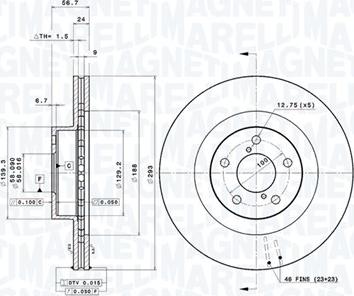 Magneti Marelli 360406045501 - Disque de frein cwaw.fr