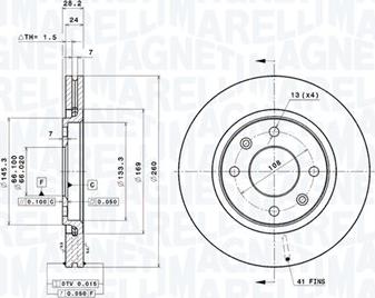 Magneti Marelli 360406040601 - Disque de frein cwaw.fr