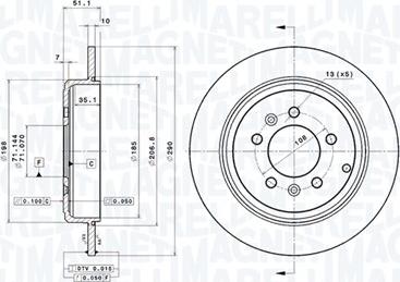 Magneti Marelli 360406041301 - Disque de frein cwaw.fr