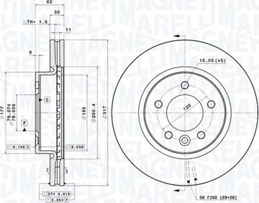 Magneti Marelli 360406054701 - Disque de frein cwaw.fr