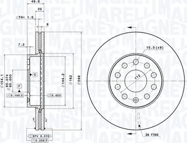 Magneti Marelli 360406050501 - Disque de frein cwaw.fr