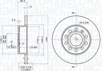 Magneti Marelli 360406050801 - Disque de frein cwaw.fr