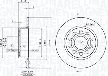 Magneti Marelli 360406050701 - Disque de frein cwaw.fr