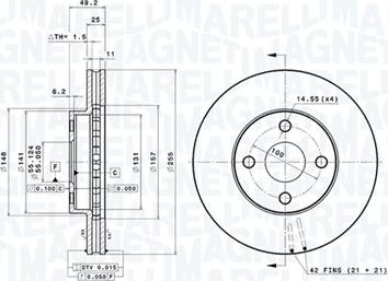 Magneti Marelli 360406053401 - Disque de frein cwaw.fr