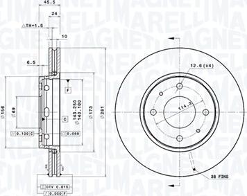 Magneti Marelli 360406052001 - Disque de frein cwaw.fr