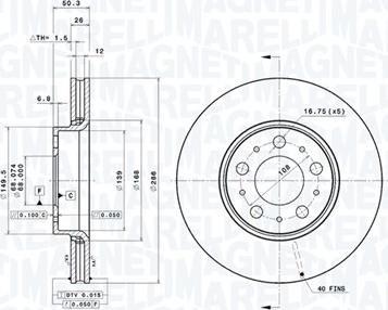 Magneti Marelli 360406052101 - Disque de frein cwaw.fr