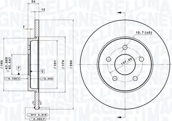 Magneti Marelli 360406057901 - Disque de frein cwaw.fr