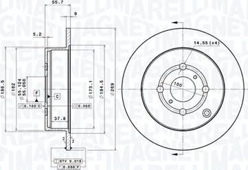 Magneti Marelli 360406061401 - Disque de frein cwaw.fr