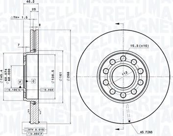 Magneti Marelli 360406063901 - Disque de frein cwaw.fr