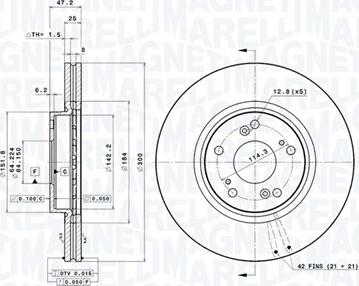 Magneti Marelli 360406063201 - Disque de frein cwaw.fr