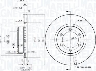 Magneti Marelli 360406062801 - Disque de frein cwaw.fr