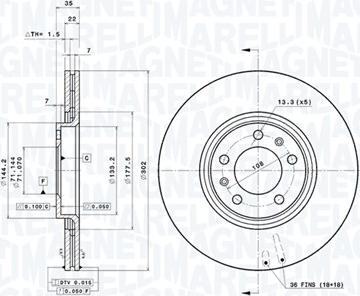 Magneti Marelli 360406067701 - Disque de frein cwaw.fr