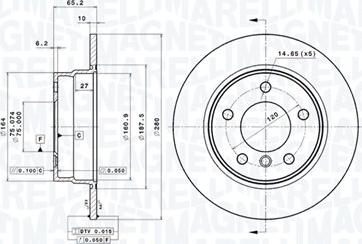 Magneti Marelli 360406004801 - Disque de frein cwaw.fr