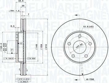 Magneti Marelli 360406005401 - Disque de frein cwaw.fr