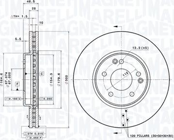 Magneti Marelli 360406006801 - Disque de frein cwaw.fr