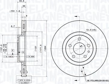 Magneti Marelli 360406000301 - Disque de frein cwaw.fr