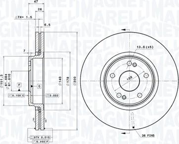 Magneti Marelli 360406008701 - Disque de frein cwaw.fr